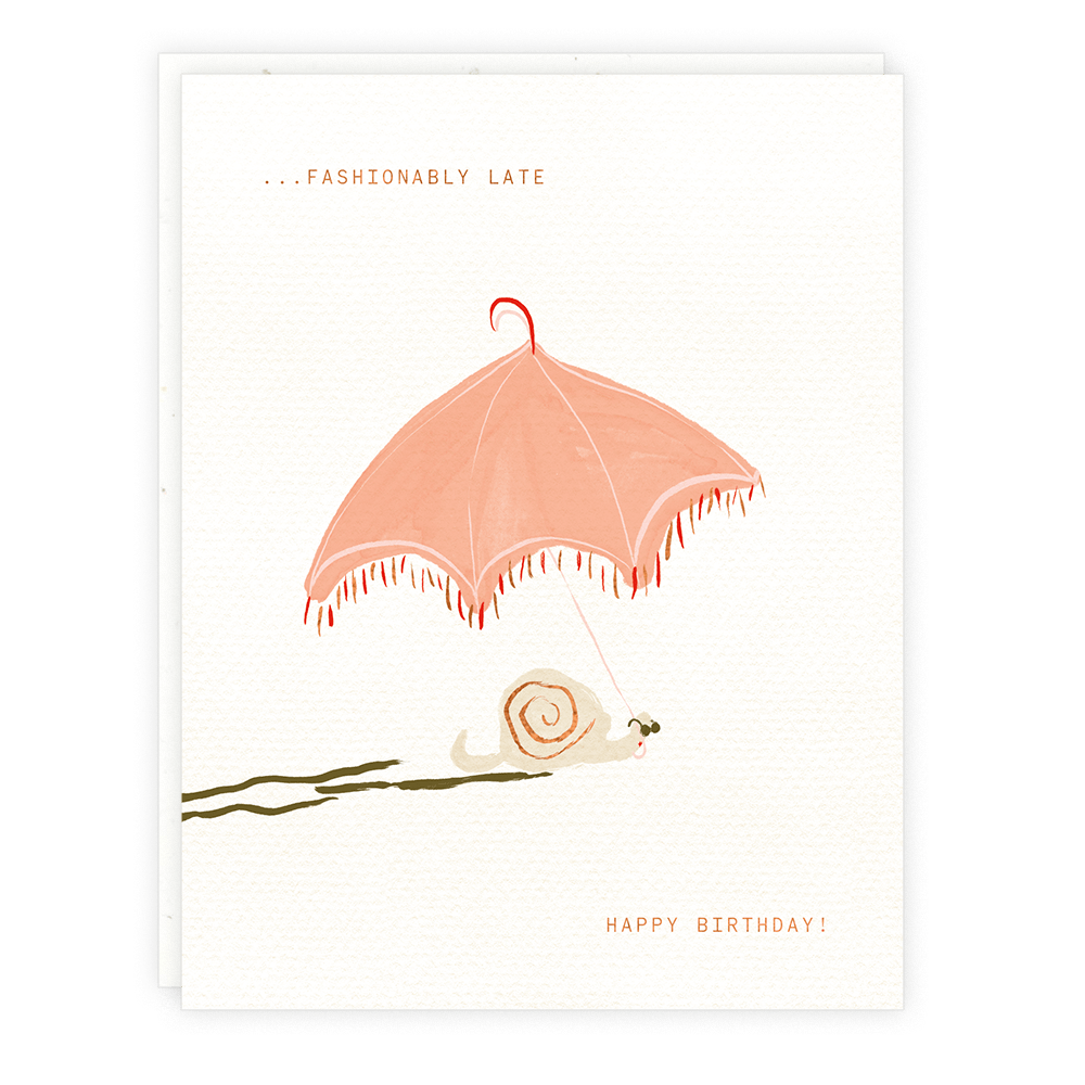 Snail Umbrella Birthday Card - DIGS