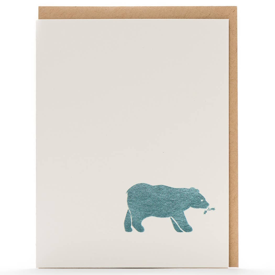 Snow Tracks Bear Card - DIGS
