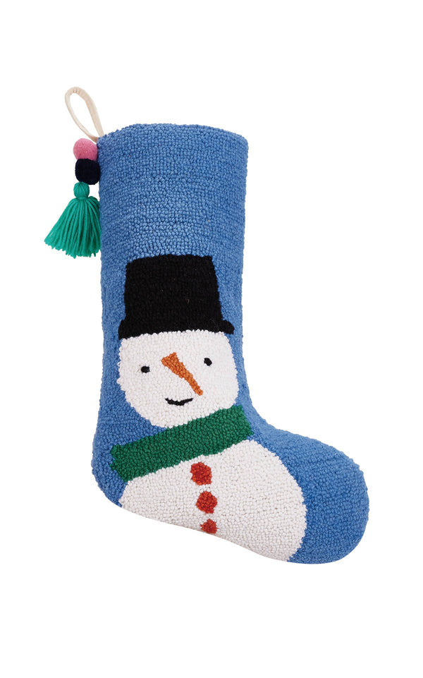 Snowman Hooked Stocking - DIGS
