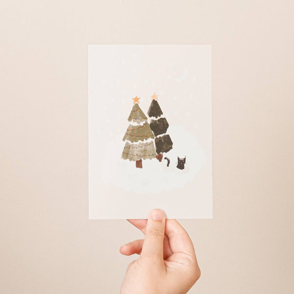 Snowy Cat Card - DIGS