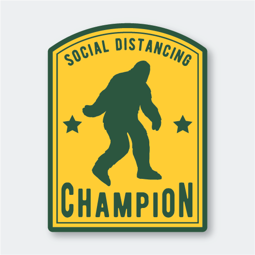 Social Distancing Champion Sticker - DIGS