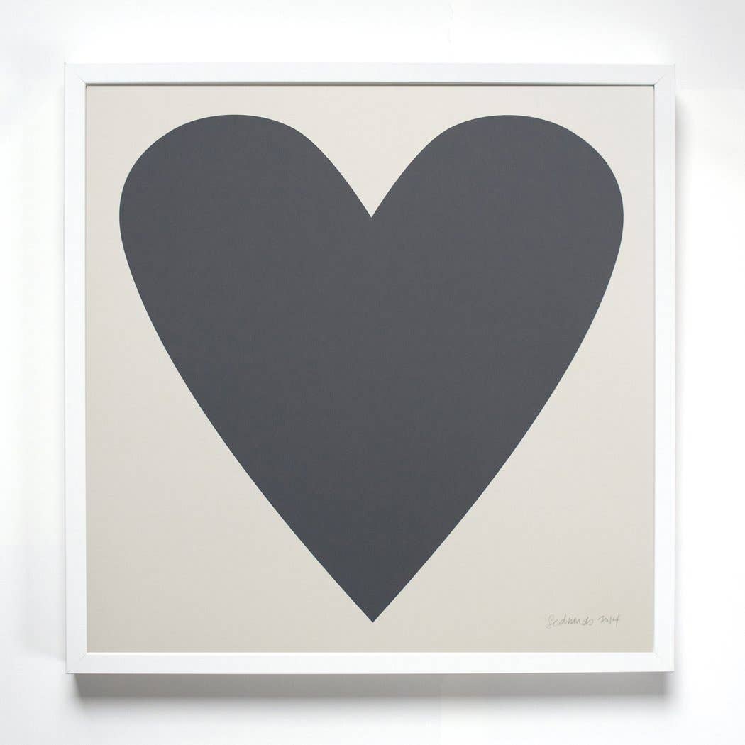 Soft Black Heart Art Print - DIGS