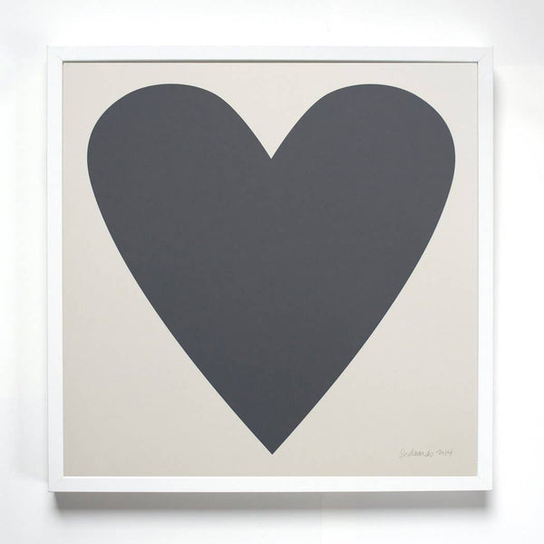 Soft Black Heart Art Print - DIGS