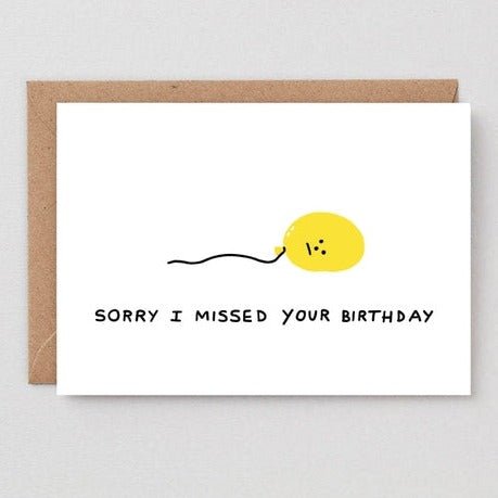 Sorry I Missed Birthday Card - DIGS