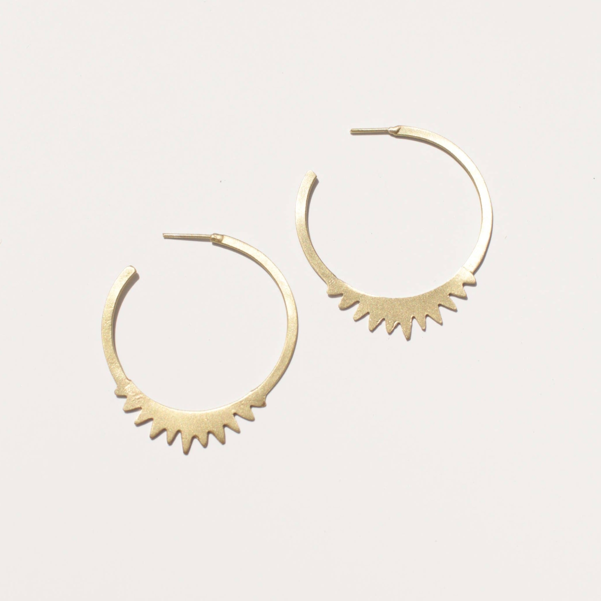 Spiked Brass Hoops - DIGS