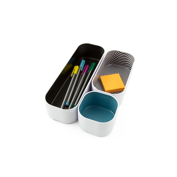 Stacking Bin Set of 3 Stripes & Sky - DIGS