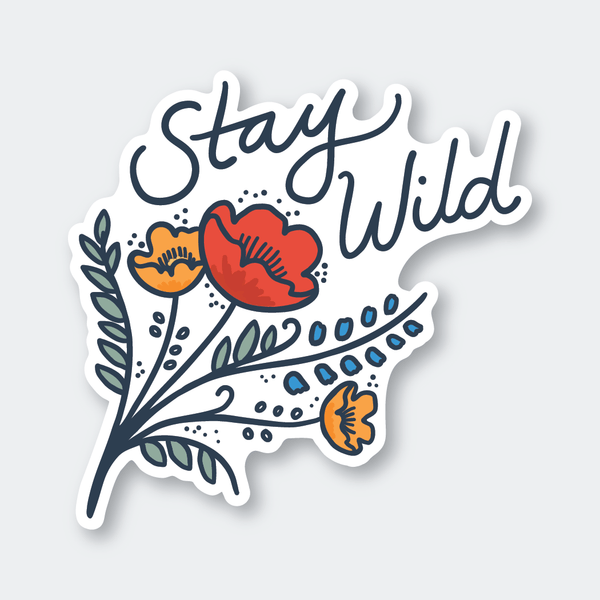 Stay Wild Wildflowers Sticker - DIGS