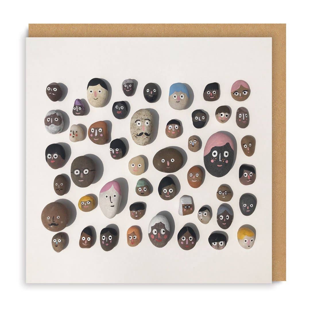 Stone Faces Square Card - DIGS