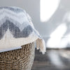 Stonewashed Pillow with Chevron Print and Tassels - DIGS