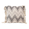 Stonewashed Pillow with Chevron Print and Tassels - DIGS