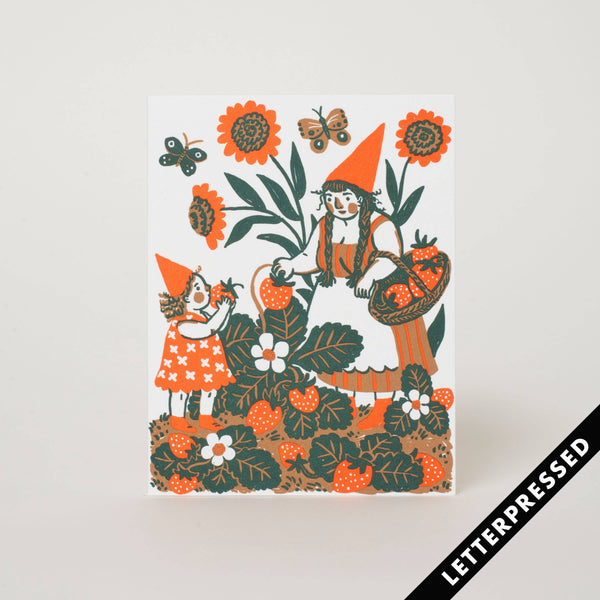 Strawberry Picking Card - DIGS