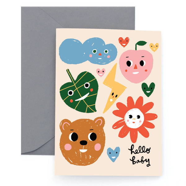 Sunny Faces Baby Card - DIGS