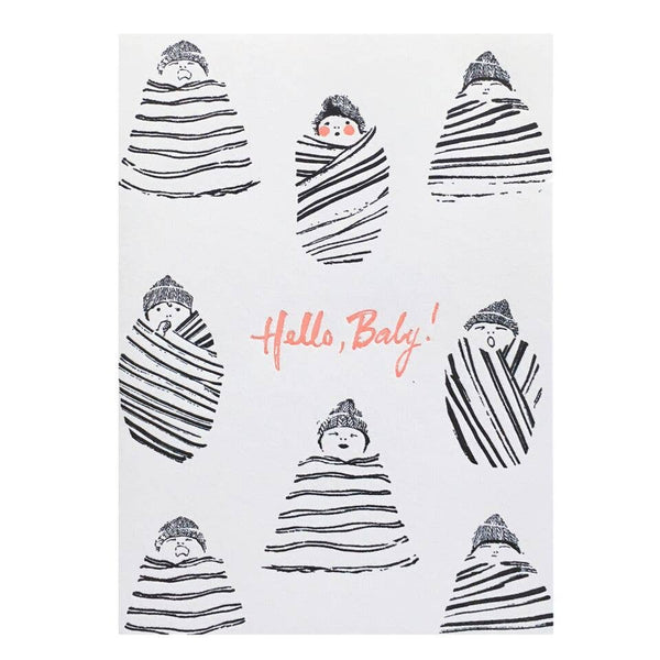 Swaddled Hello Baby Card - DIGS