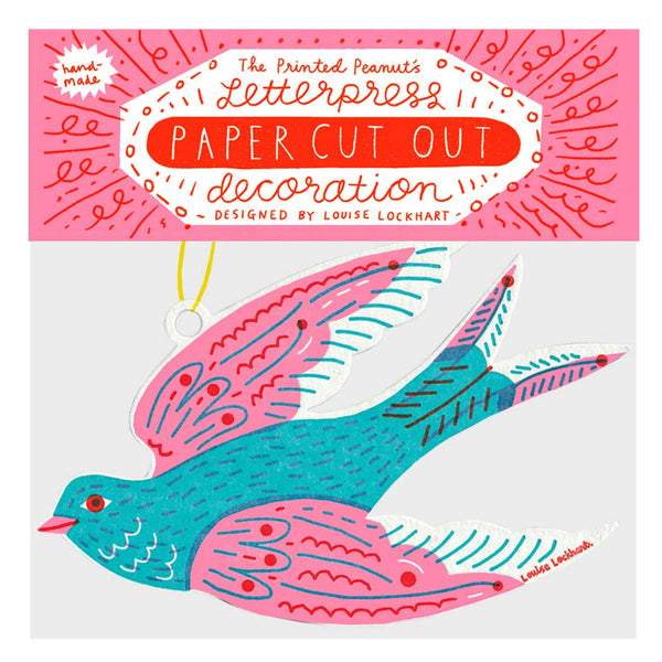 Swallow Bird Letterpress Die Cut Decoration - DIGS