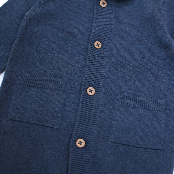 Sweater Knit Heather Coverall: Charcoal - DIGS