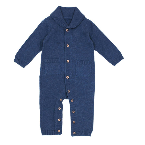Sweater Knit Heather Coverall: Indigo - DIGS