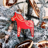 Swedish Dala Horse Holiday Ornament - DIGS