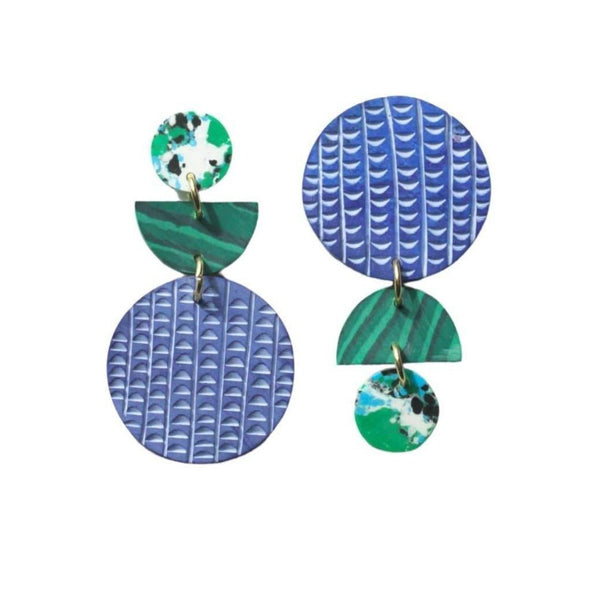 Swicheroo Clay Earrings: Rainforest - DIGS