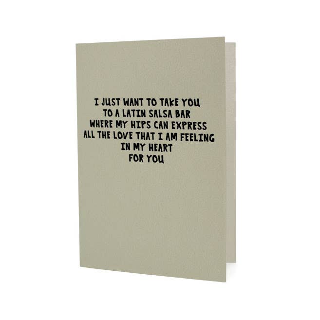 Take You to a Latin Salsa Bar Love Card - DIGS