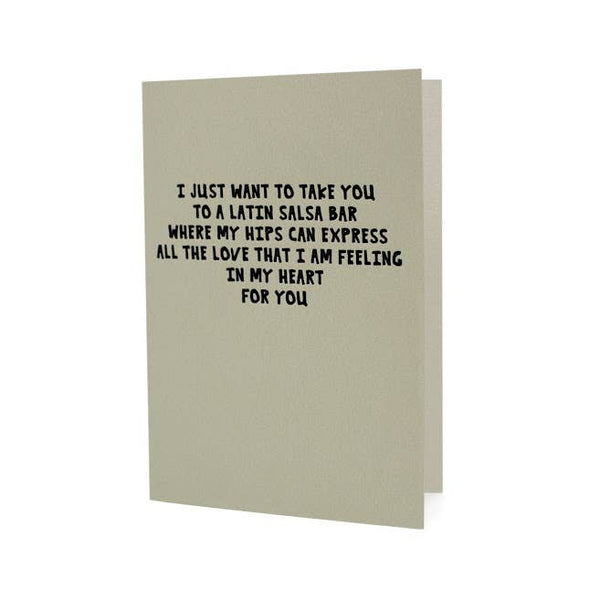 Take You to a Latin Salsa Bar Love Card - DIGS