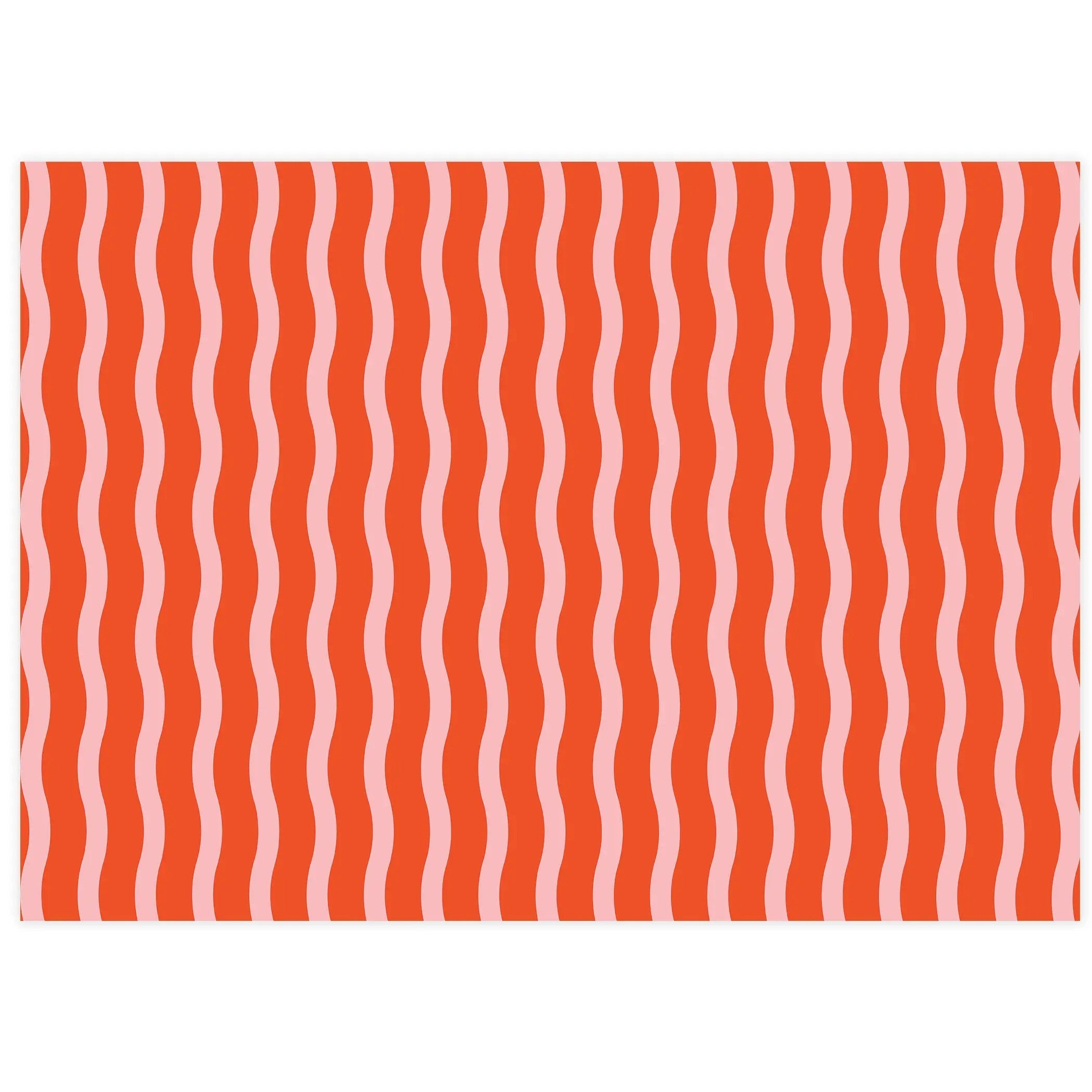 Tangy Red/Pink Fussy Stripe Tissue Paper - DIGS