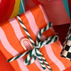 Tangy Red/Pink Fussy Stripe Tissue Paper - DIGS