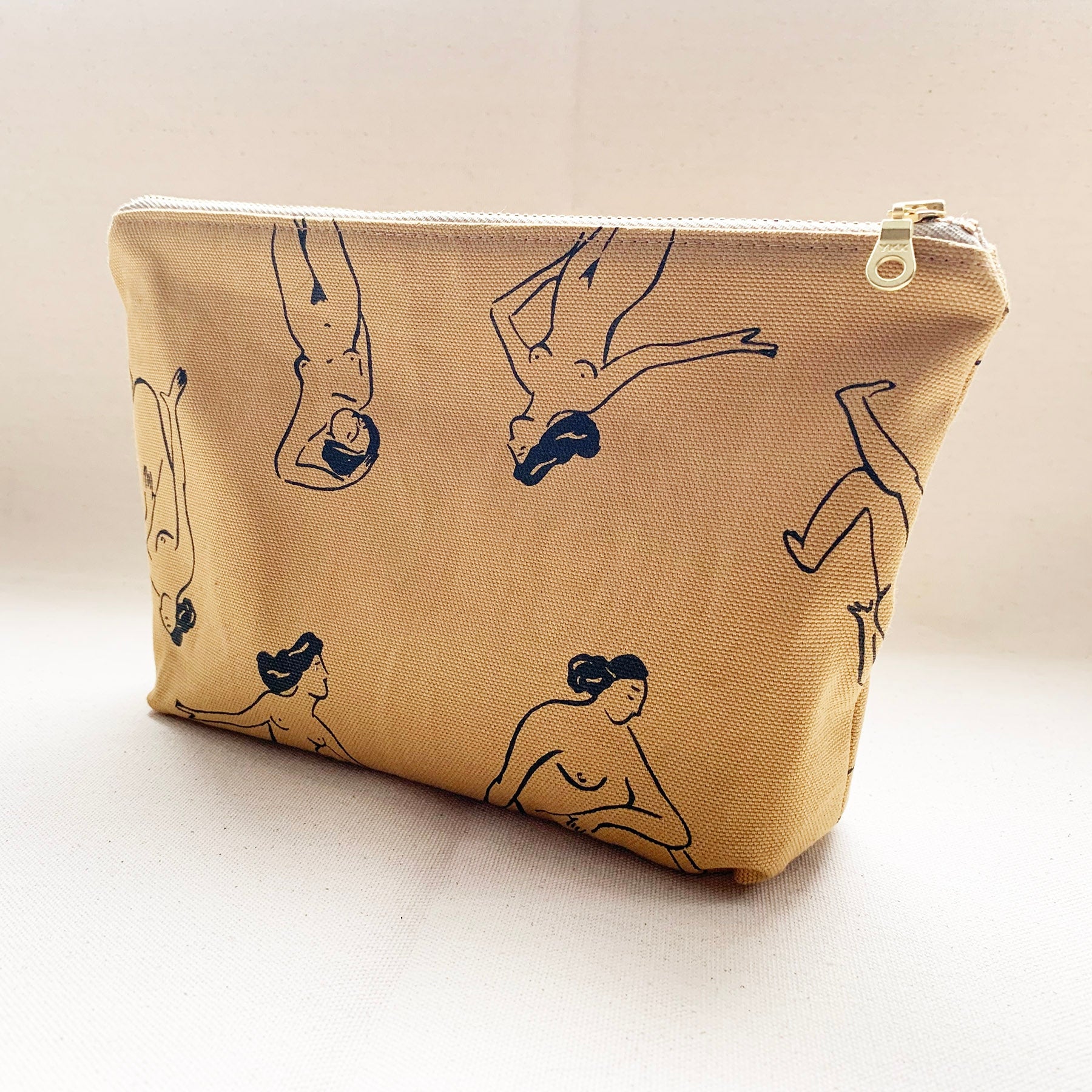 Naked Ladies Pouch: Tan & Black