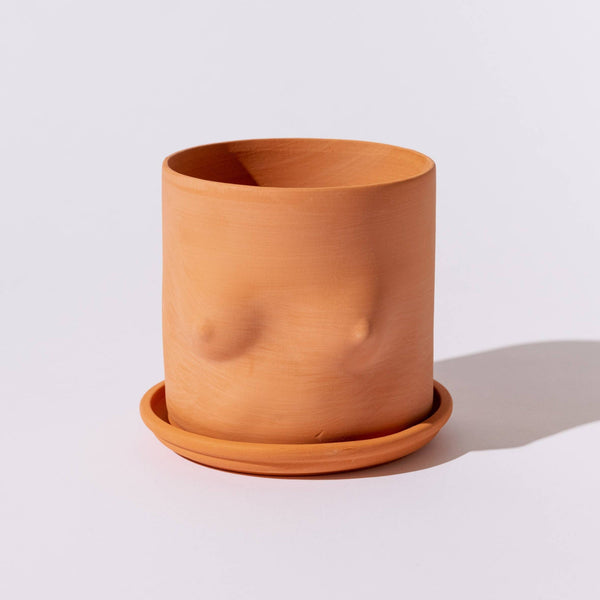 Terracotta Boobs Planter with Saucer - DIGS