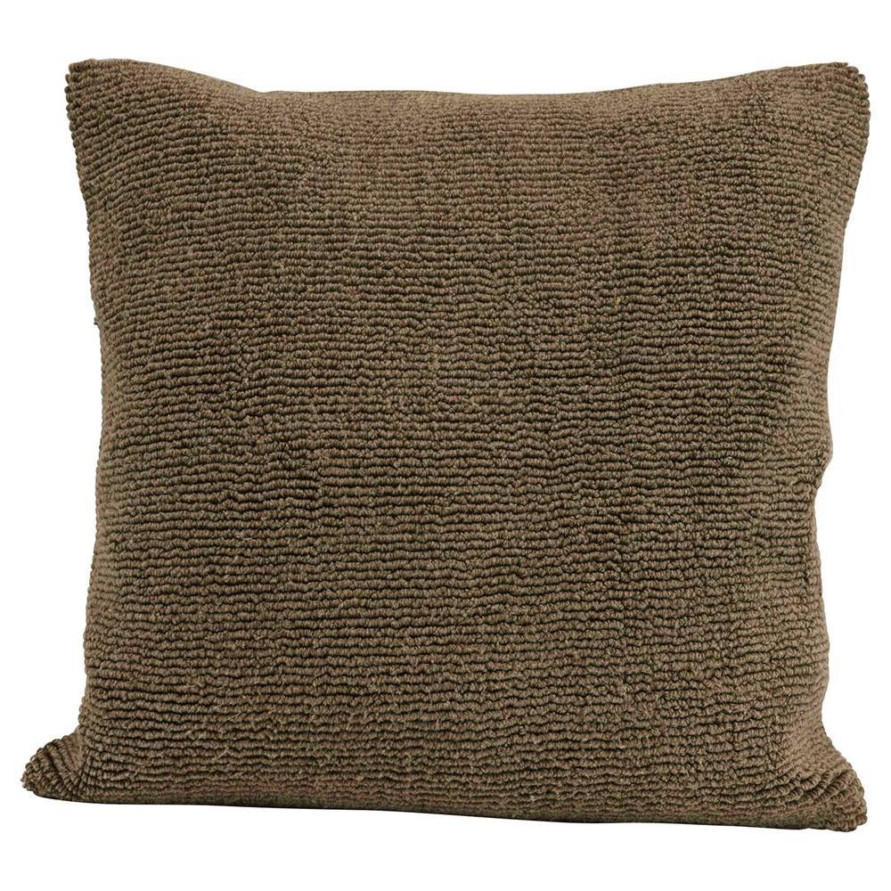 Olive Cotton Terry Cloth Pillow - DIGS