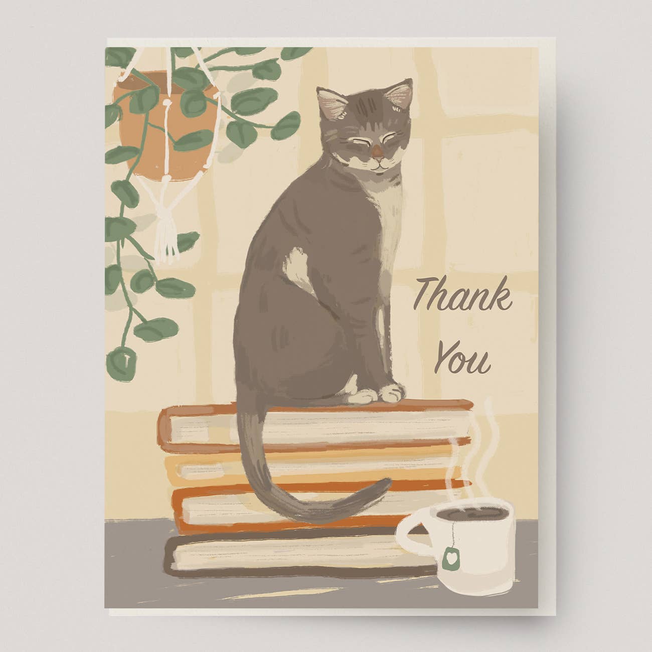 Thank You Book Cat Card - DIGS