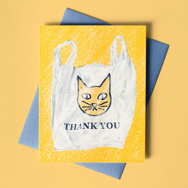 Thank You Cat Bag Card - DIGS