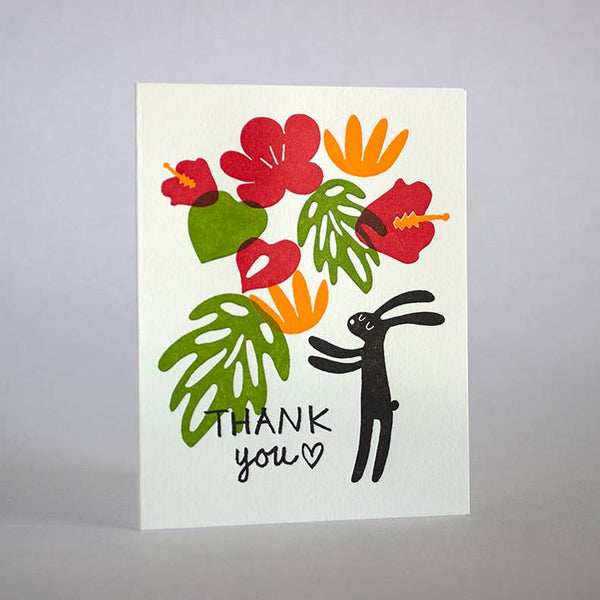 Thank You Flower Bunny Card - DIGS