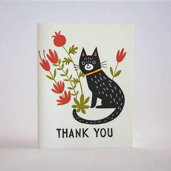 Thank You Flower Cat Card - DIGS