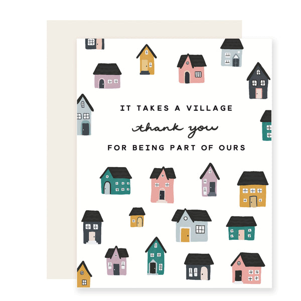 Thank You It Takes A Village Card - DIGS