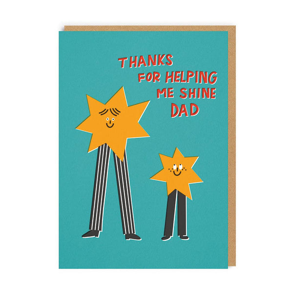 Thanks For Helping Me Shine Father's Day Card - DIGS