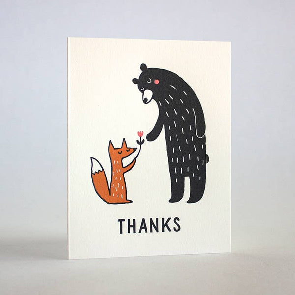 Thanks Fox Bear Card - DIGS