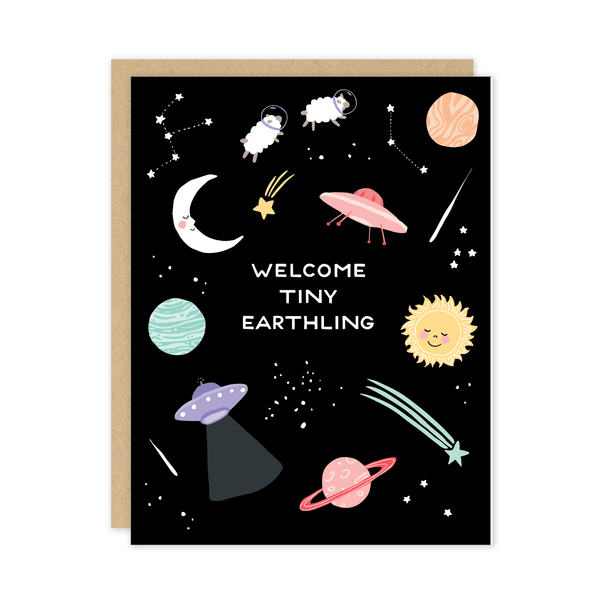 Tiny Earthling Baby Card - DIGS