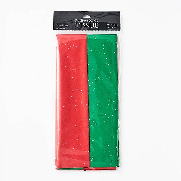 Tissue Paper Dual Pack: Holiday Red & Green Gemstone - DIGS