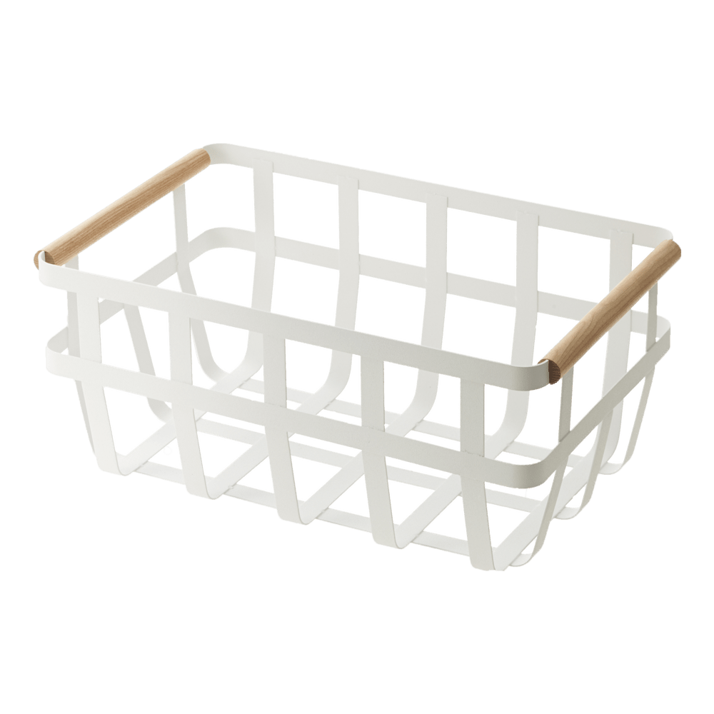 Tosca Dual Handle Storage Basket White - DIGS