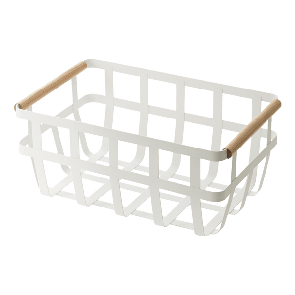 Tosca Dual Handle Storage Basket White - DIGS