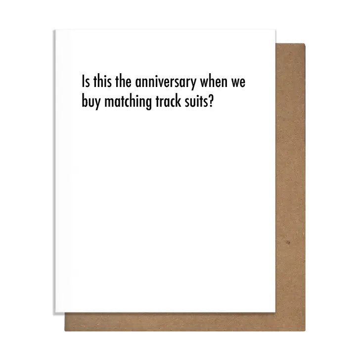 Track Suits Anniversary Card - DIGS