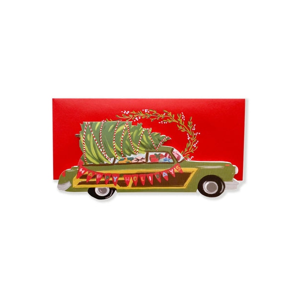 Tree on Station Wagon Holiday Card - DIGS