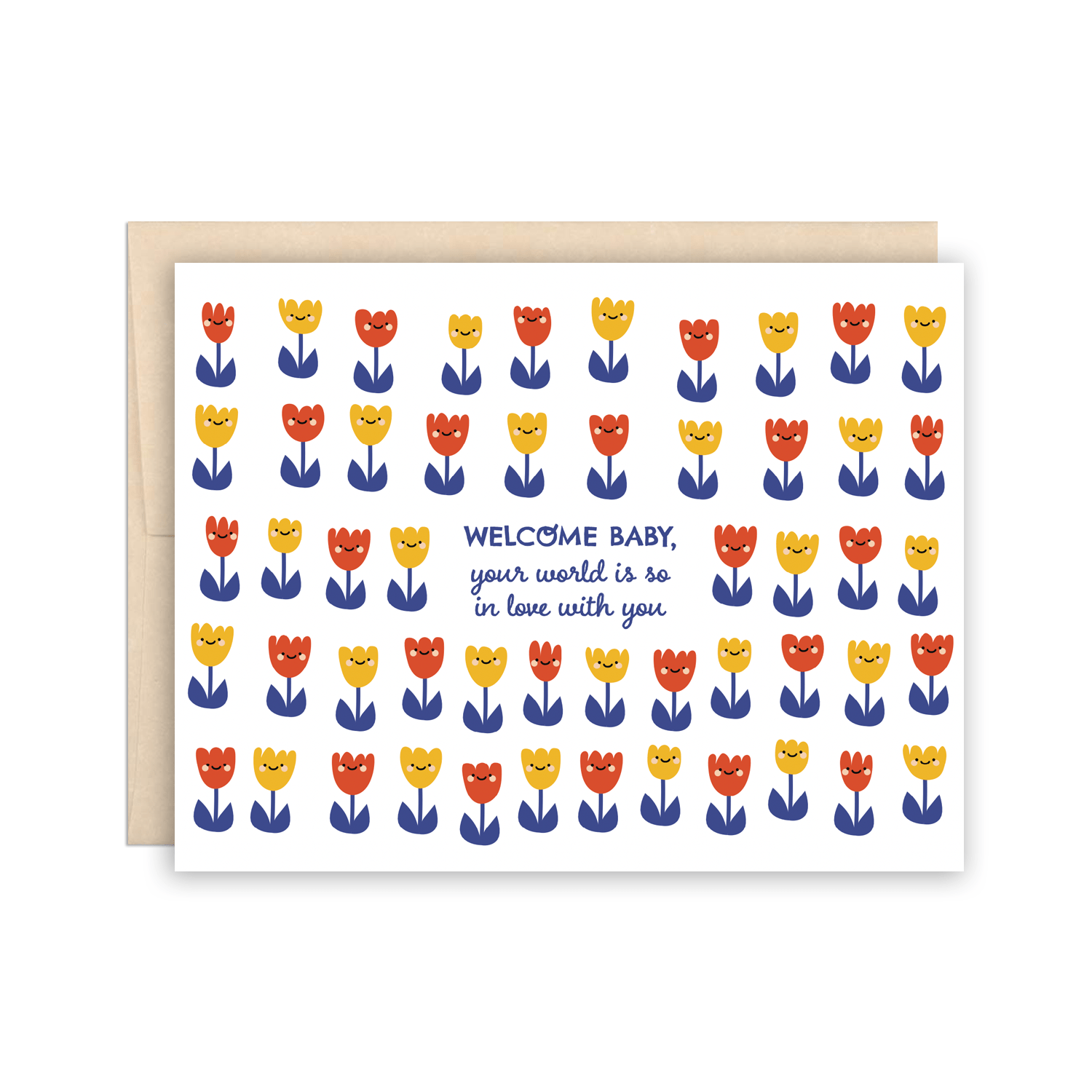 Tulip New Baby Greeting Card - DIGS