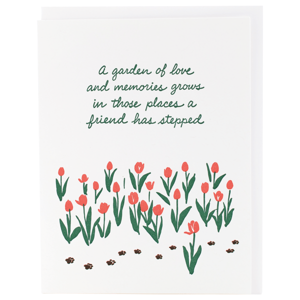 Tulips & Paw Prints Pet Sympathy Card - DIGS