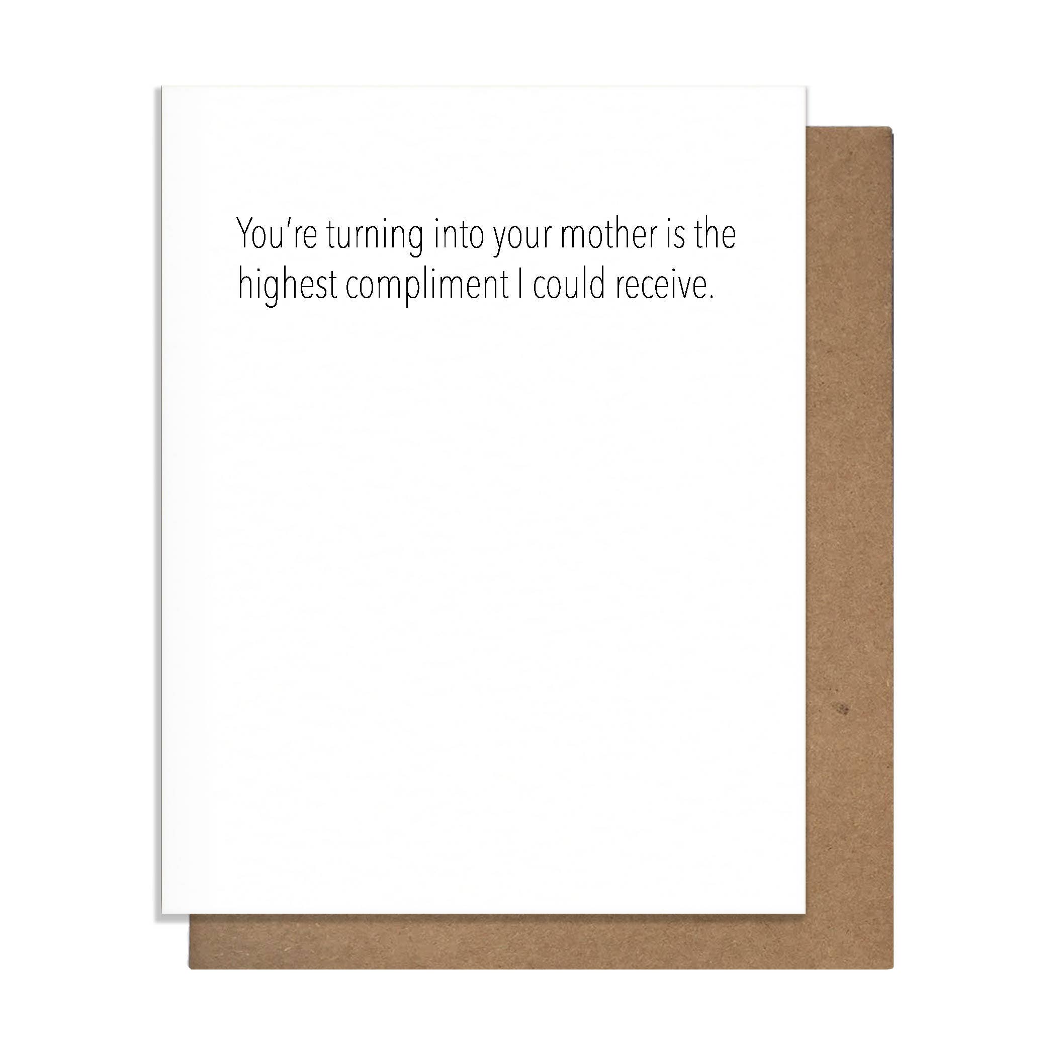 Turning Into Mom Mother's Day Card - DIGS