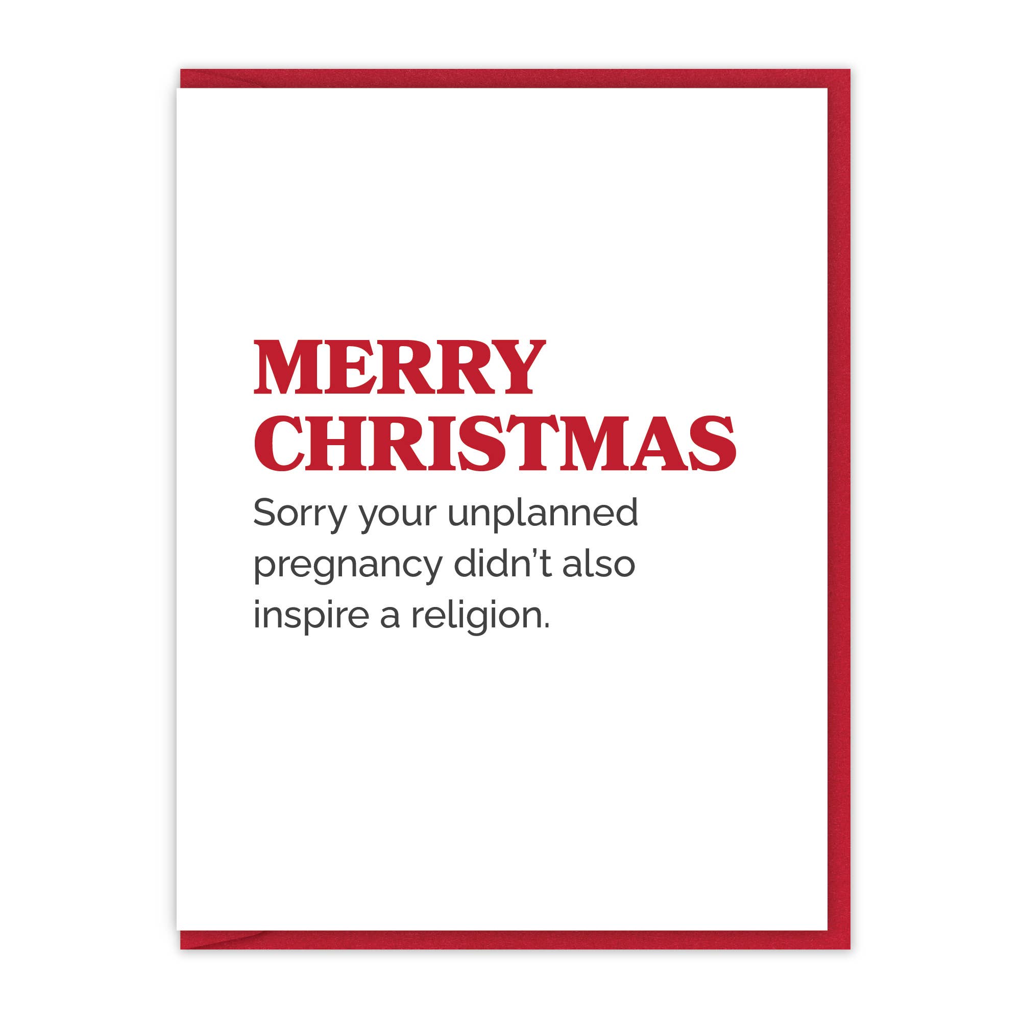 Unplanned Pregnancy Christmas Card - DIGS