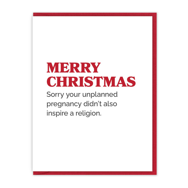 Unplanned Pregnancy Christmas Card - DIGS