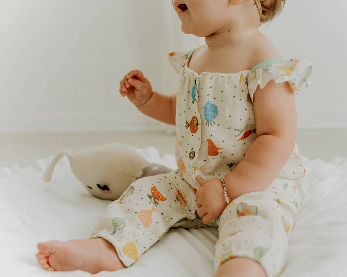 Veggie Ruffle Baby Jumpsuit - DIGS