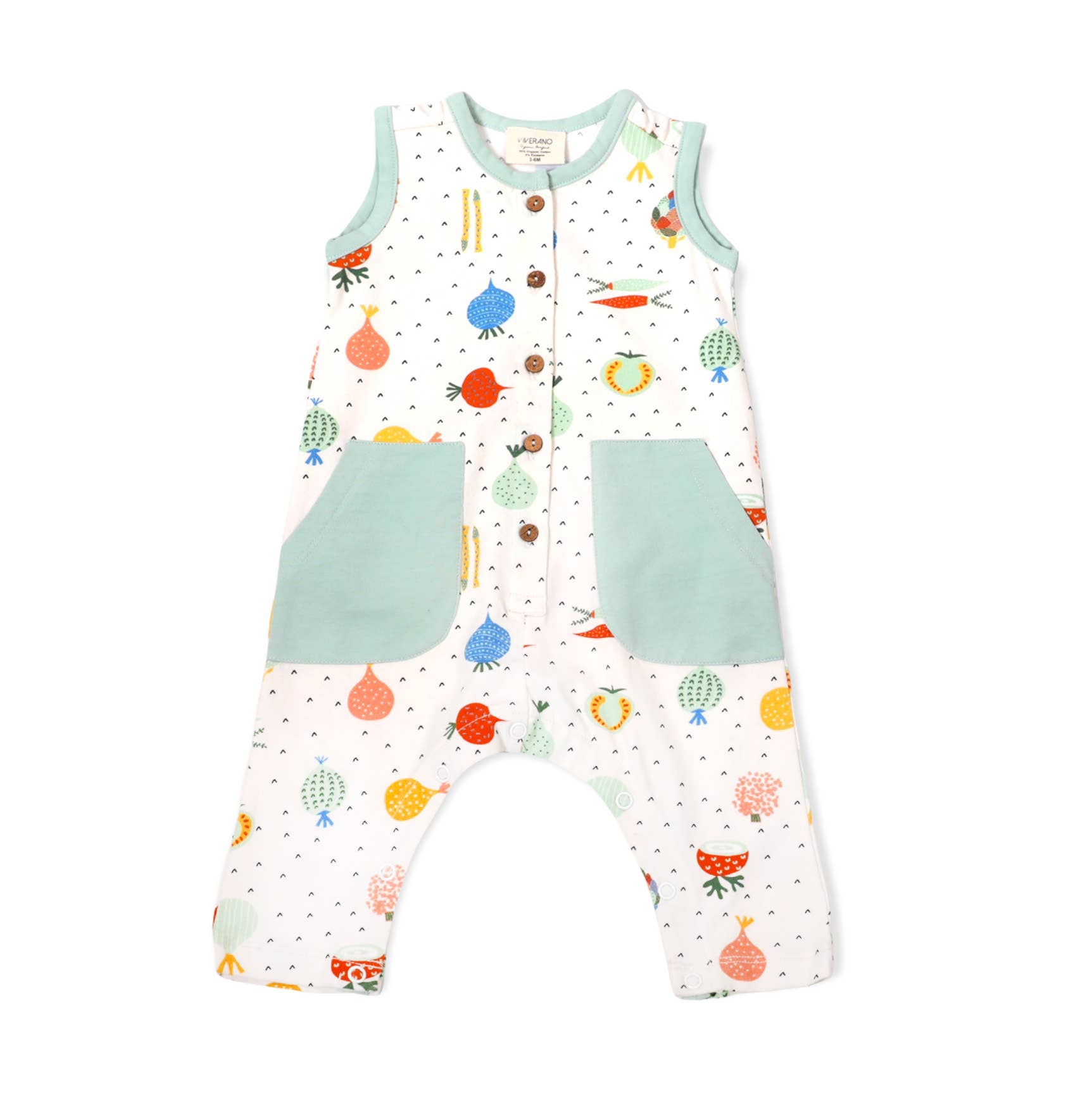 Veggie Sleeveless Baby Romper - DIGS