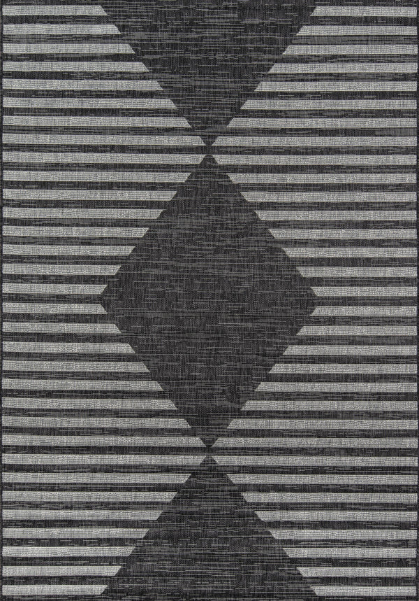 Villa Charcoal Indoor/Outdoor Cavallo Area Rug - DIGS